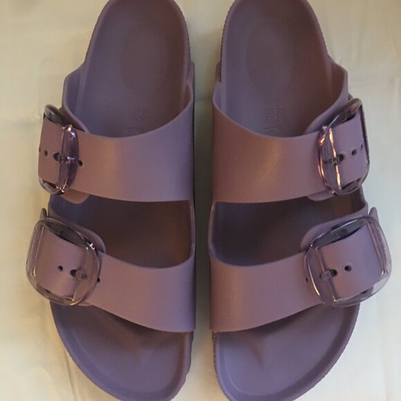BIrkenstock soft mauve rubber sandals - Picture 1 of 6
